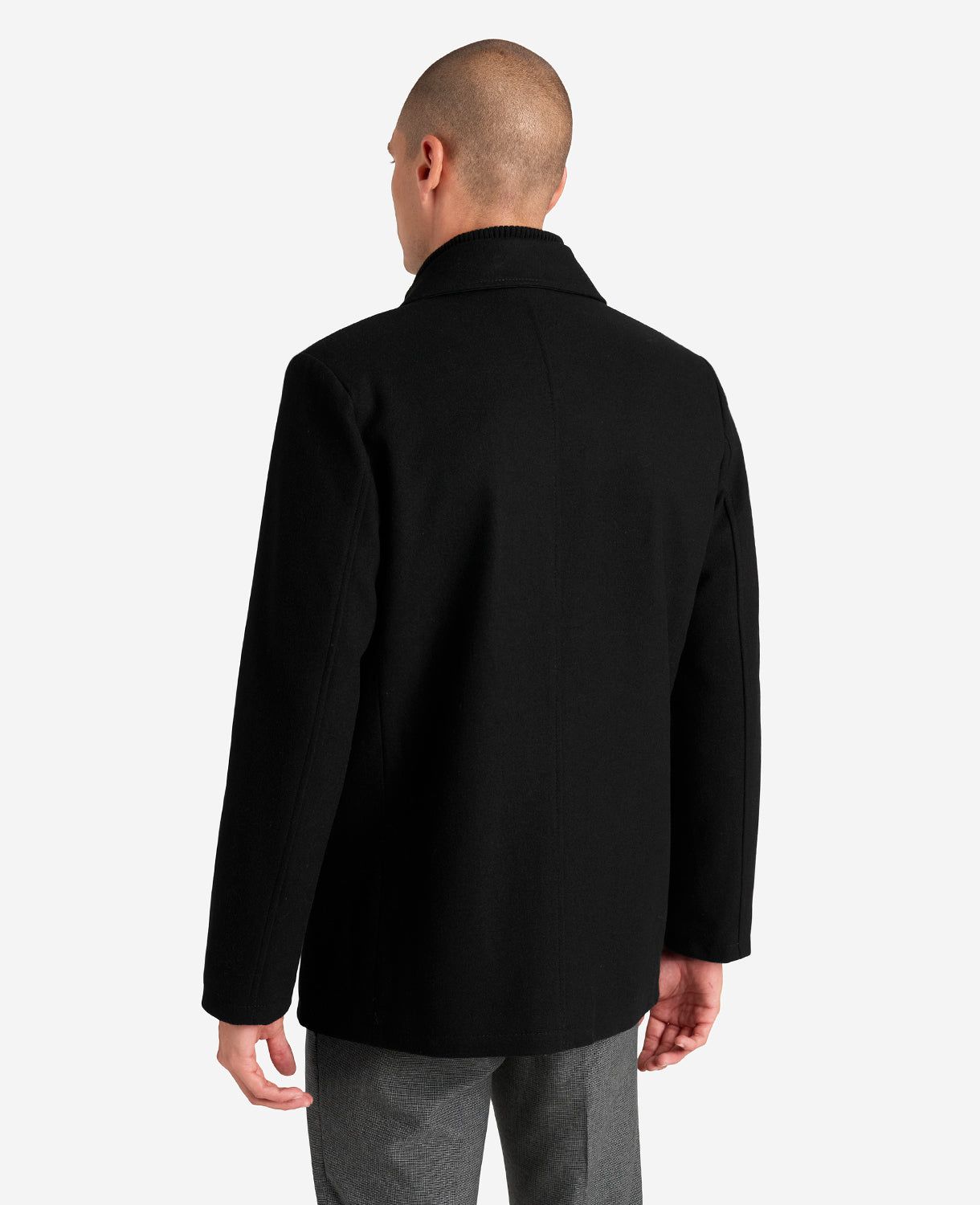 Wool Double-Breasted Peacoat with Ribbed Bib sold by Kenneth Cole product image thumbnail 5