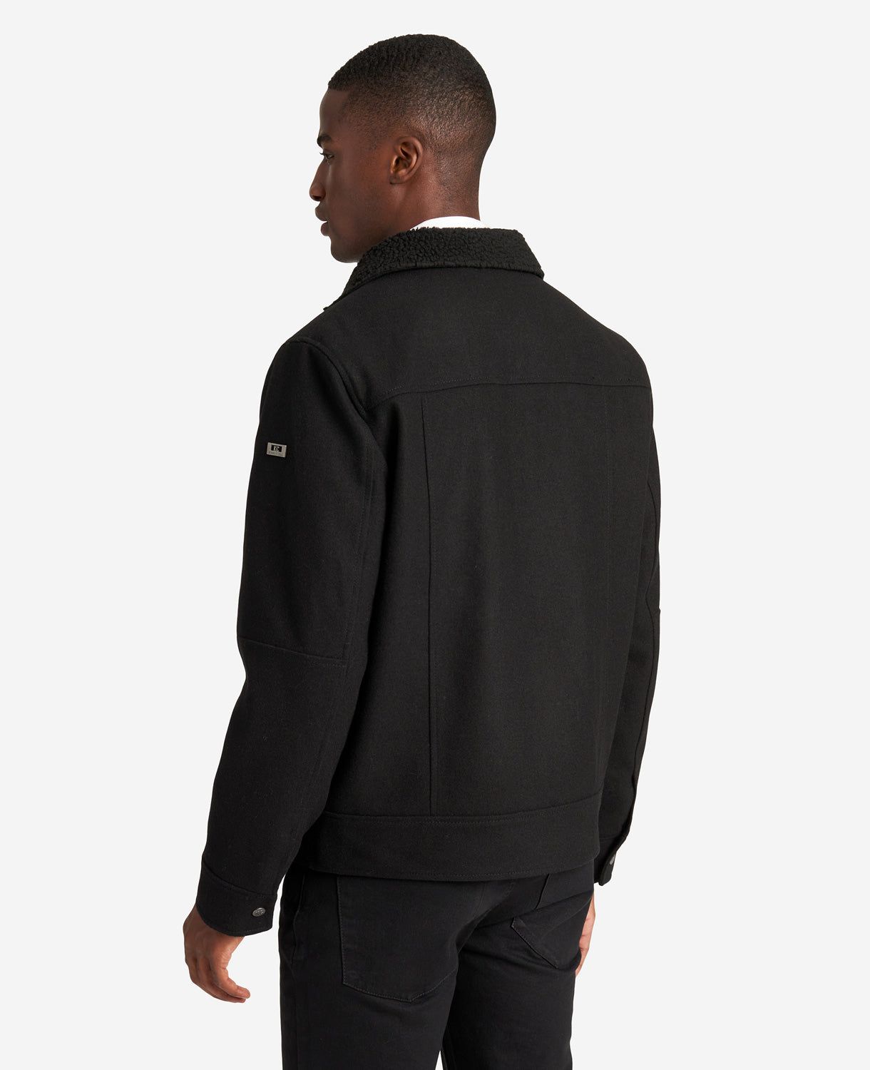 Wool Sherpa-Lined Collar Bomber Jacket sold by Kenneth Cole product image thumbnail 6