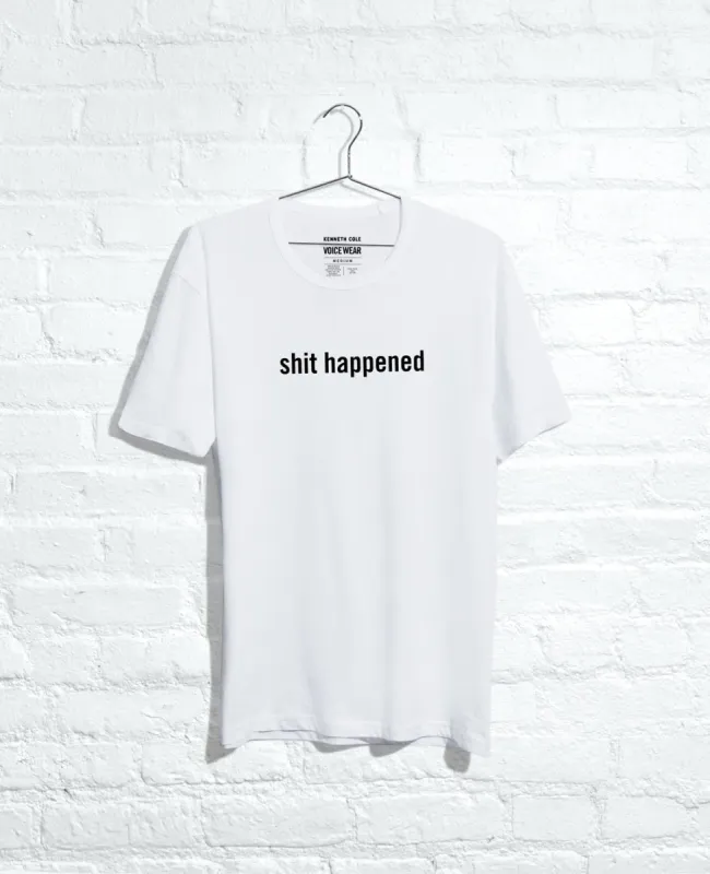 Site Exclusive! Shit Happened T-Shirt sold by Kenneth Cole