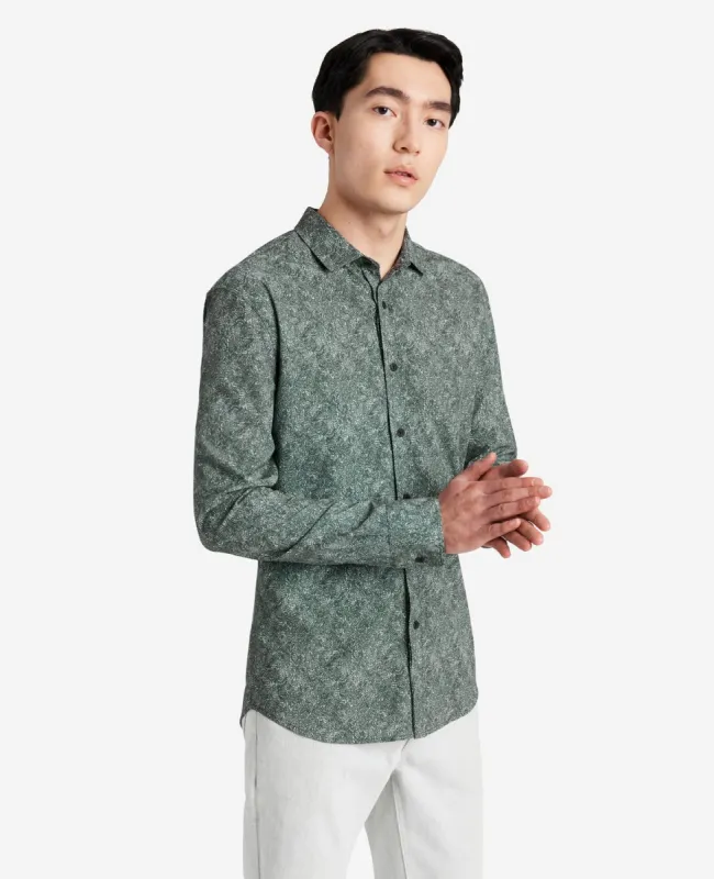 Stretch Print Button-Down Shirt sold by Kenneth Cole