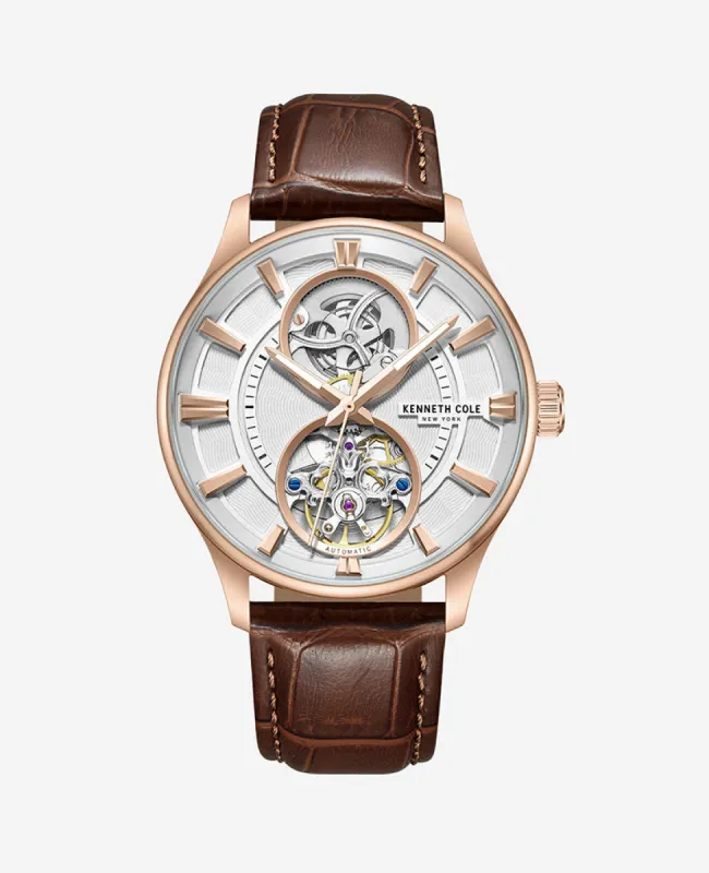 Kenneth Cole New York Automatic Leather Strap Watch sold by Kenneth Cole
