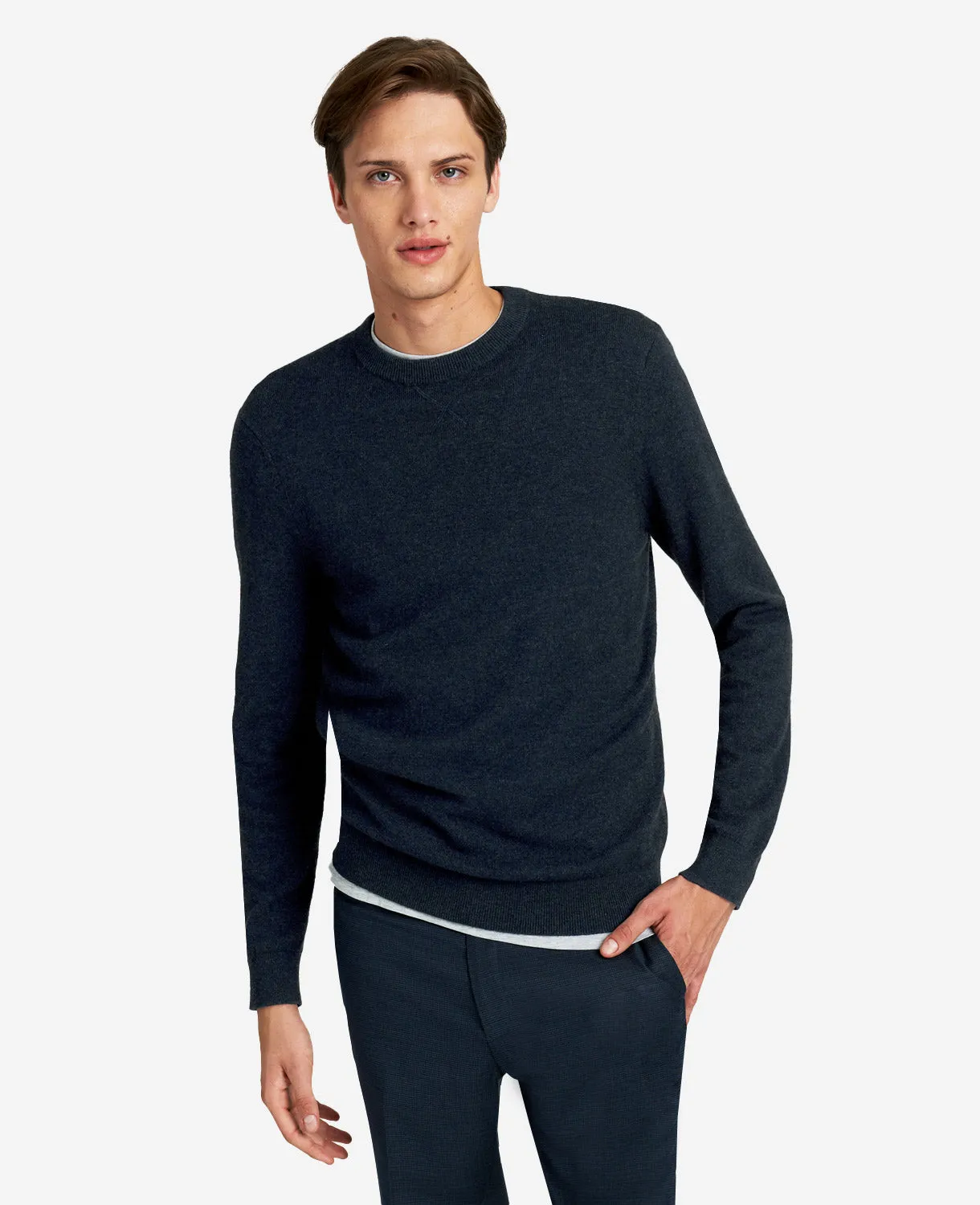 Site Exclusive! Crew Neck Cashmere Sweater sold by Kenneth Cole product image thumbnail 4