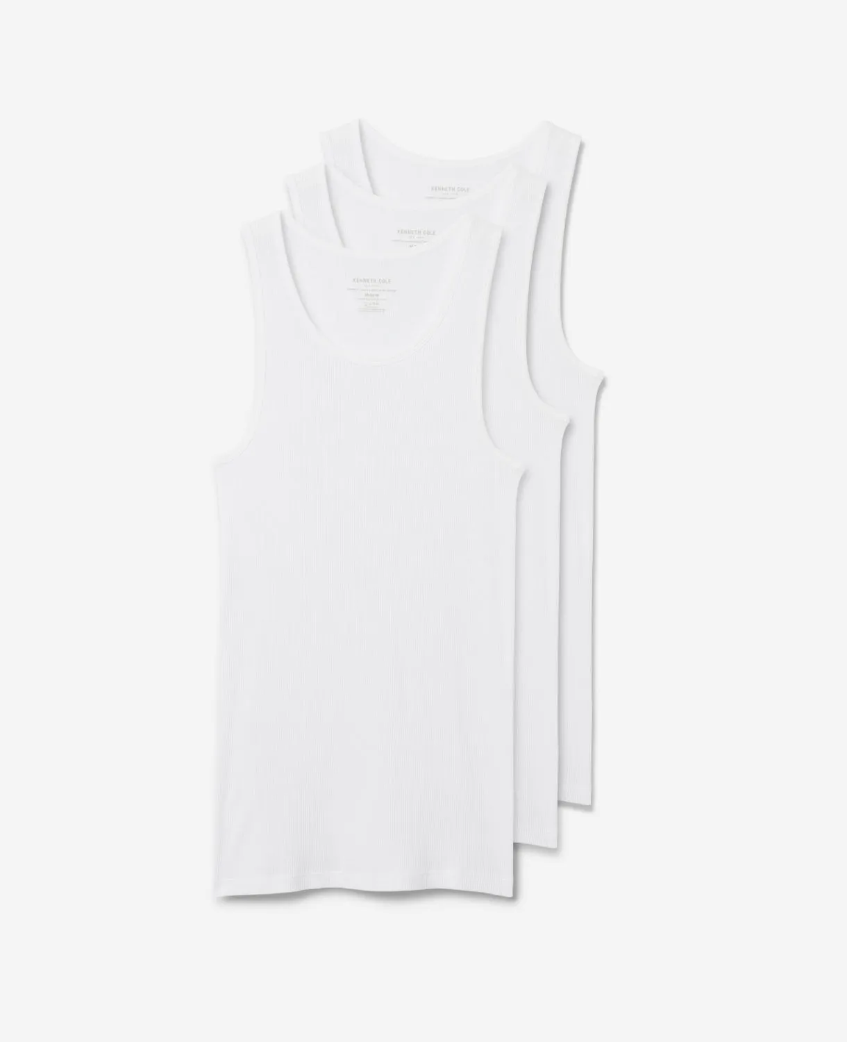 Ribbed-Cotton Tank Undershirt 4-Pack sold by Kenneth Cole product image thumbnail 4