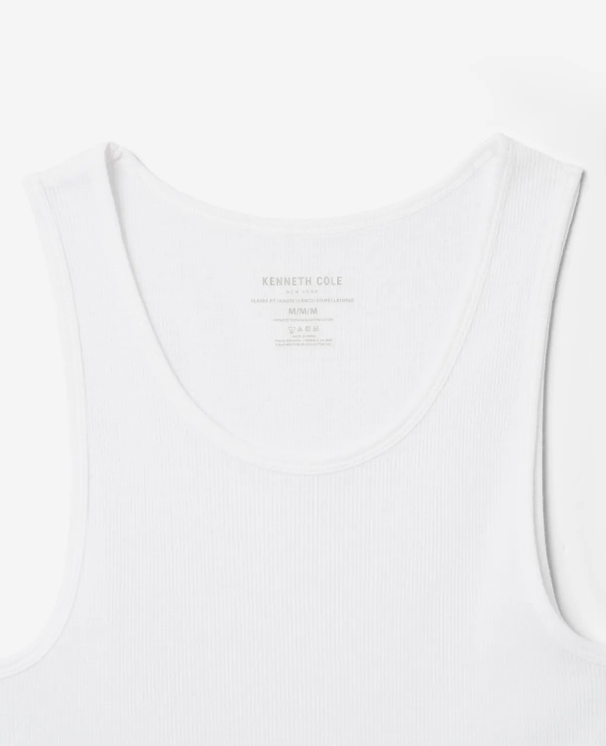 Ribbed-Cotton Tank Undershirt 4-Pack sold by Kenneth Cole product image thumbnail 5