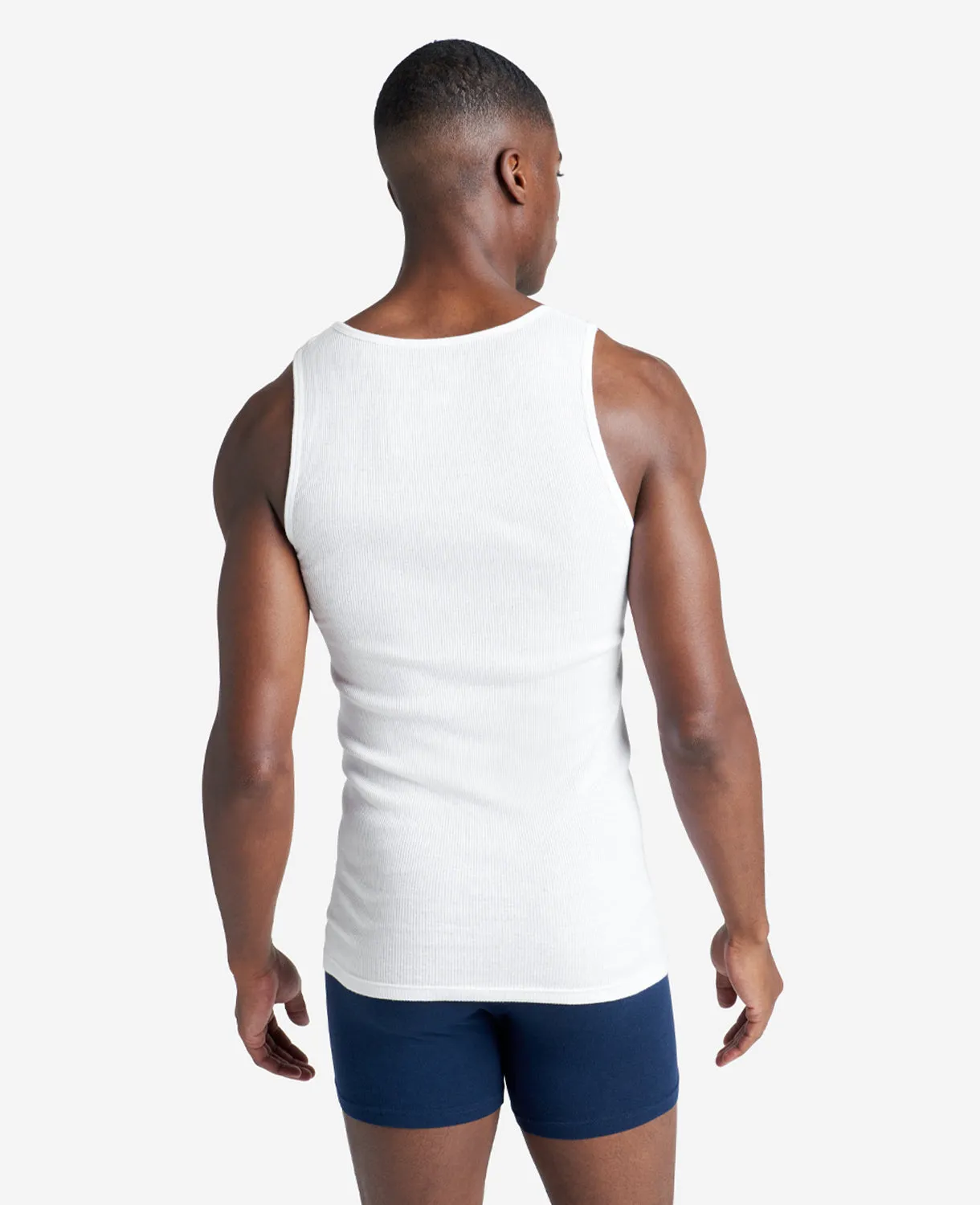 Ribbed-Cotton Tank Undershirt 4-Pack sold by Kenneth Cole product image thumbnail 2