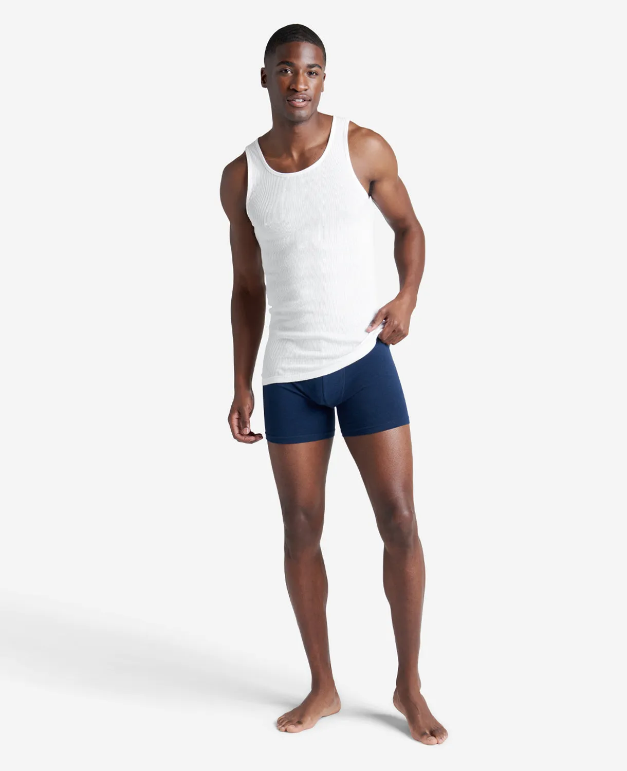 Ribbed-Cotton Tank Undershirt 4-Pack sold by Kenneth Cole product image thumbnail 3