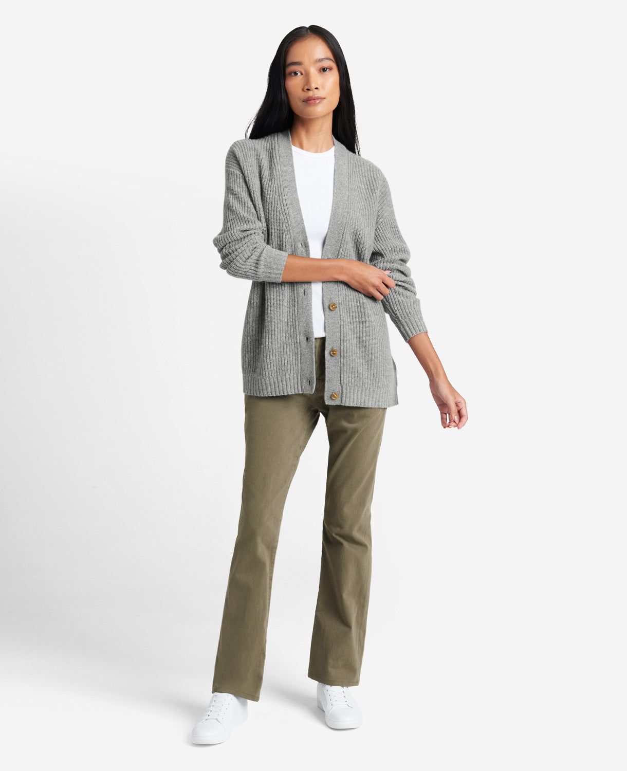 Site Exclusive! Cashmere Ribbed-Knit Cardigan sold by Kenneth Cole product image thumbnail 2