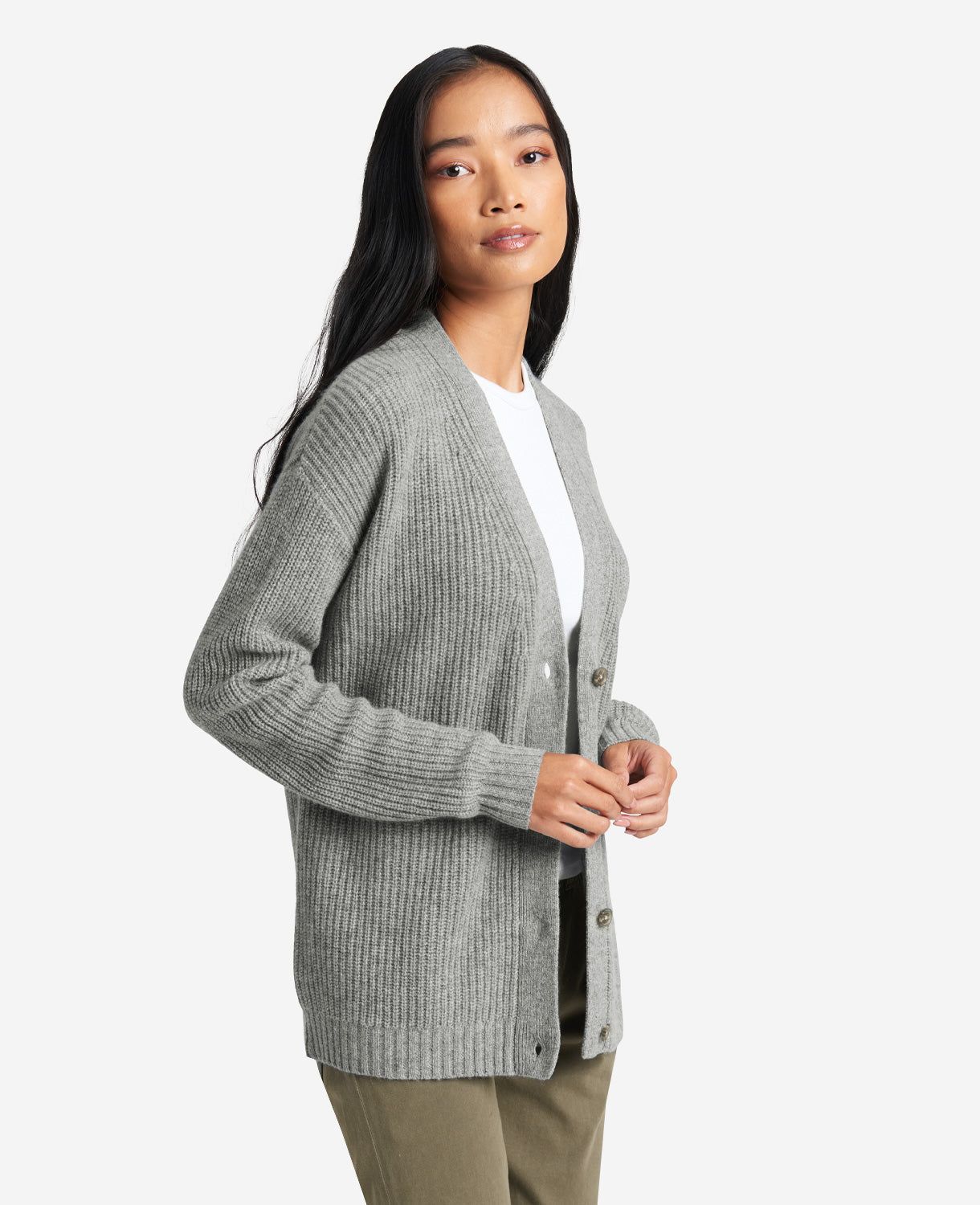 Site Exclusive! Cashmere Ribbed-Knit Cardigan sold by Kenneth Cole