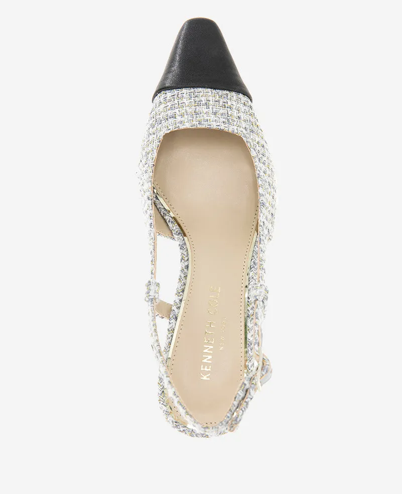 Martha Tweed Cap Toe Slingback Kitten Heel sold by Kenneth Cole product image thumbnail 4