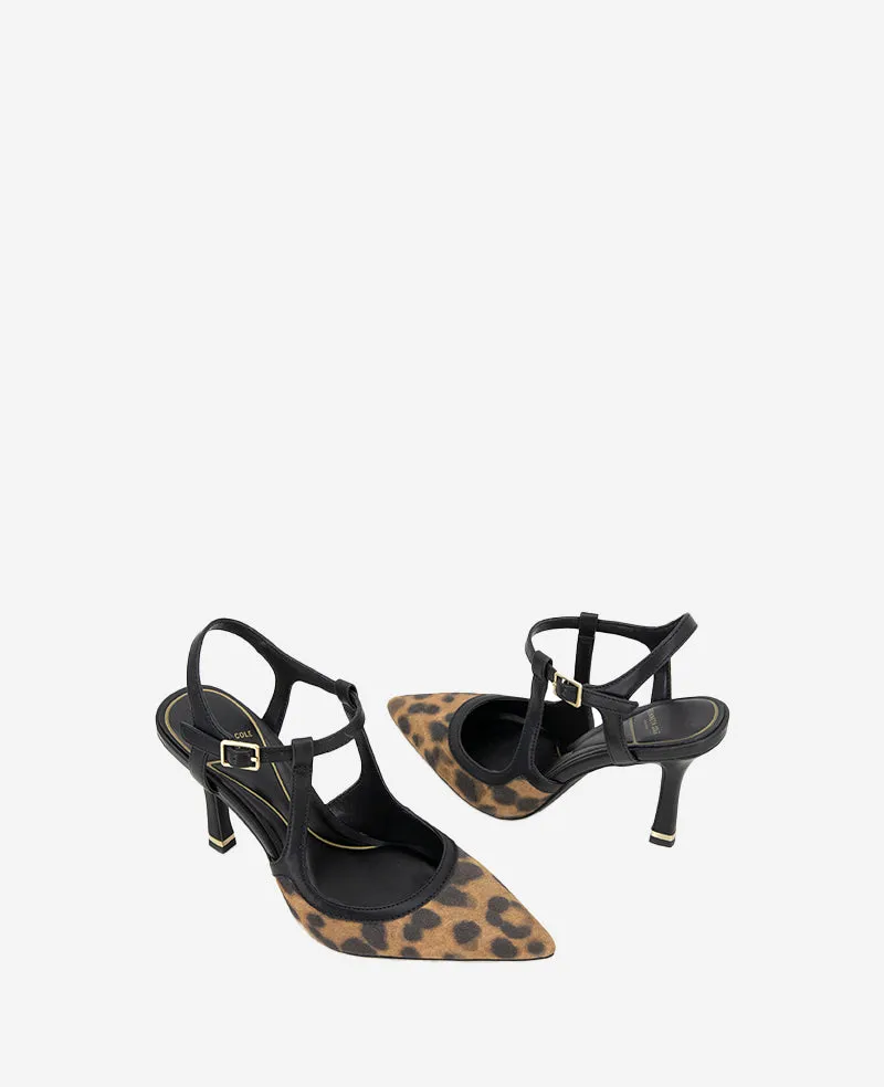 Romi Leopard Suede Ankle Slingback Heel sold by Kenneth Cole product image thumbnail 2