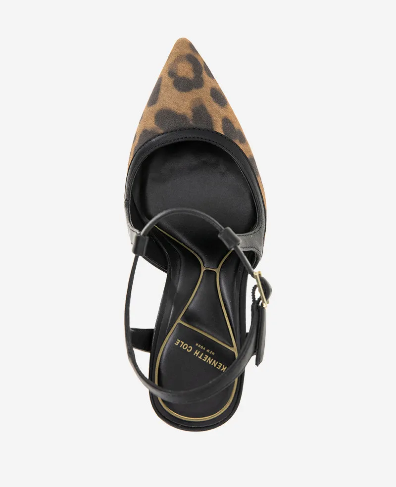Romi Leopard Suede Ankle Slingback Heel sold by Kenneth Cole product image thumbnail 4