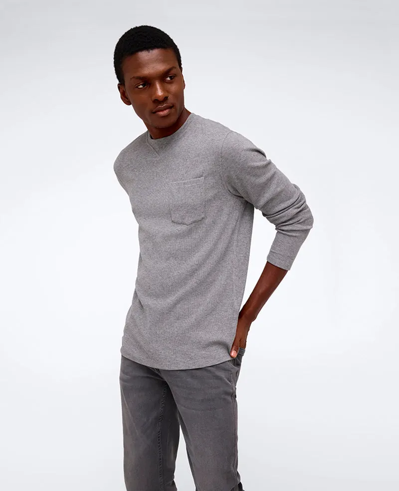 Long Sleeve Heathered T-Shirt sold by Kenneth Cole product image thumbnail 4