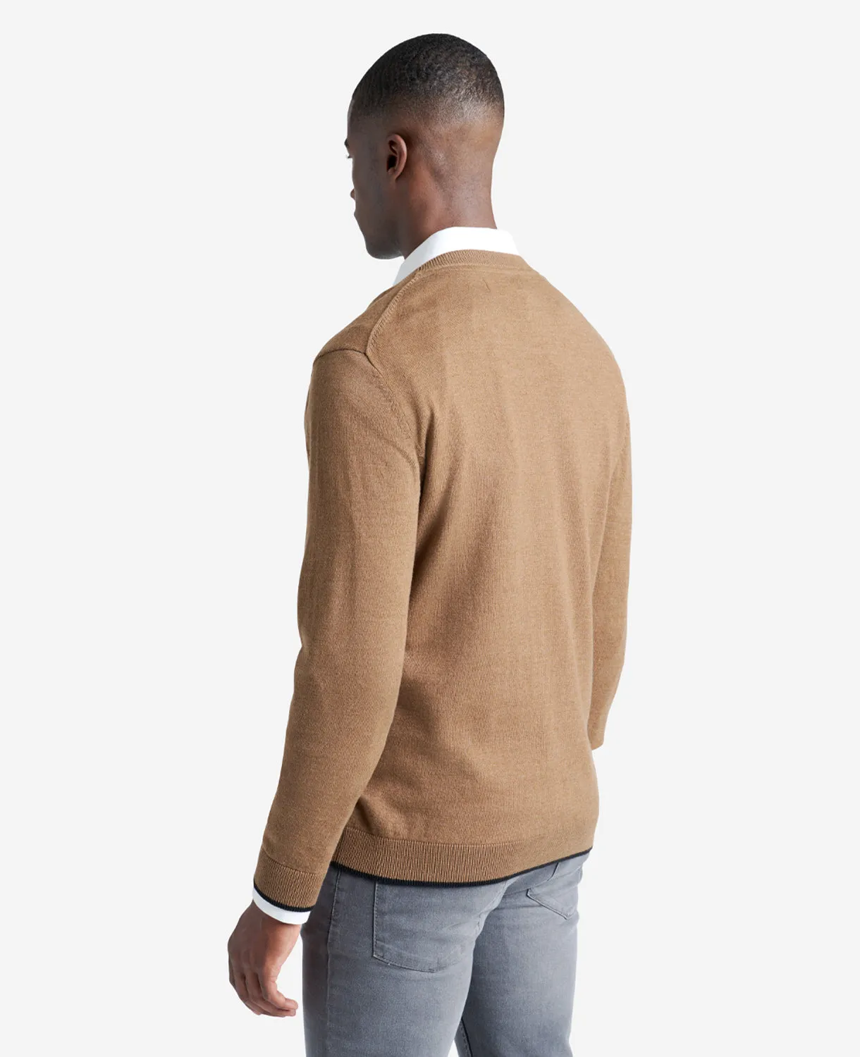 Crew Neck Sweater with Tipping Details sold by Kenneth Cole product image thumbnail 2