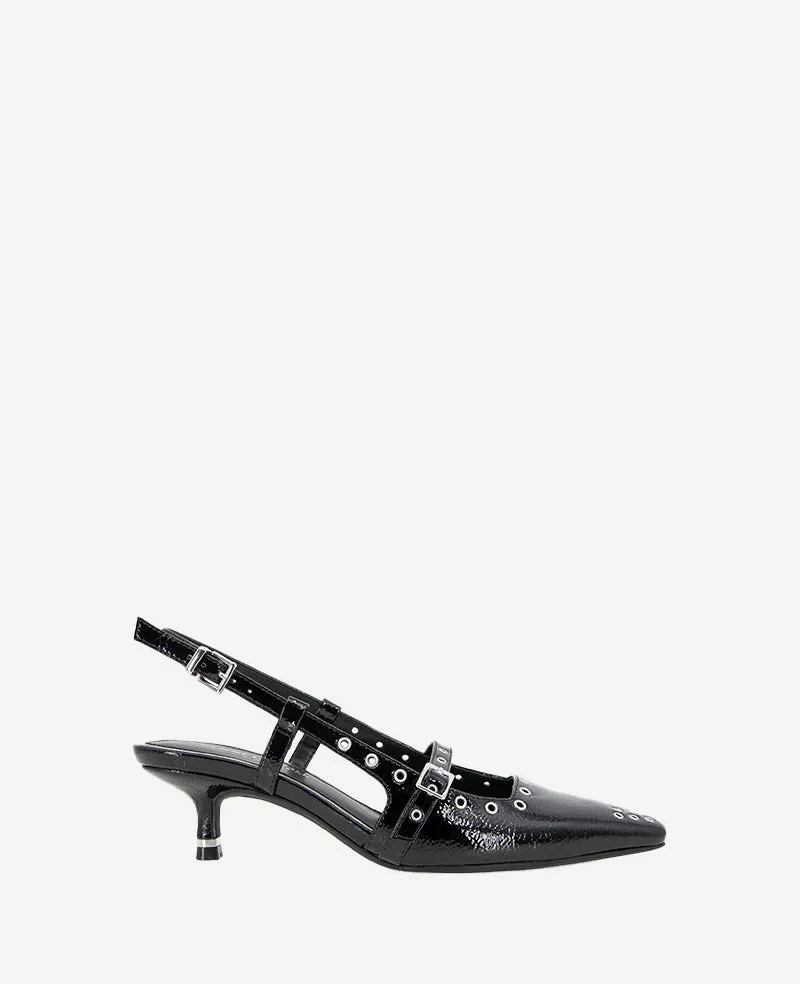 Martha Patent Eyelet Slingback Kitten Heel sold by Kenneth Cole