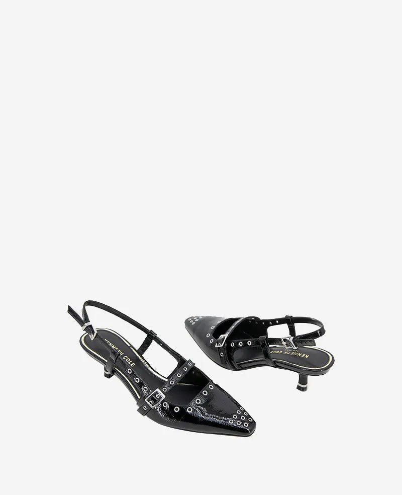 Martha Patent Eyelet Slingback Kitten Heel sold by Kenneth Cole product image thumbnail 2