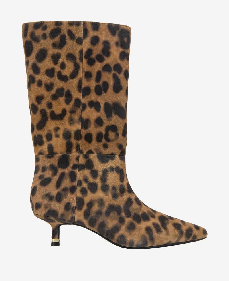 Meryl Suede Leopard Bootie sold by Kenneth Cole