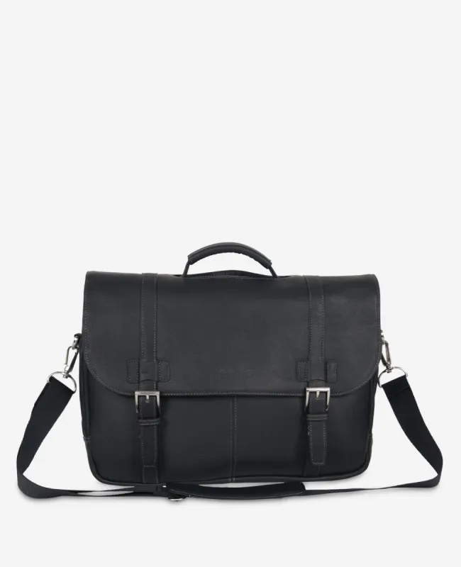 Leather 15.6-Inch Double Compartment Flapover Computer Bag sold by Kenneth Cole