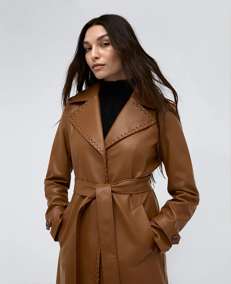 Faux Leather Belted Trench sold by Kenneth Cole