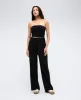 Twill Crisscross Waistband Wide Leg Trouser sold by Kenneth Cole