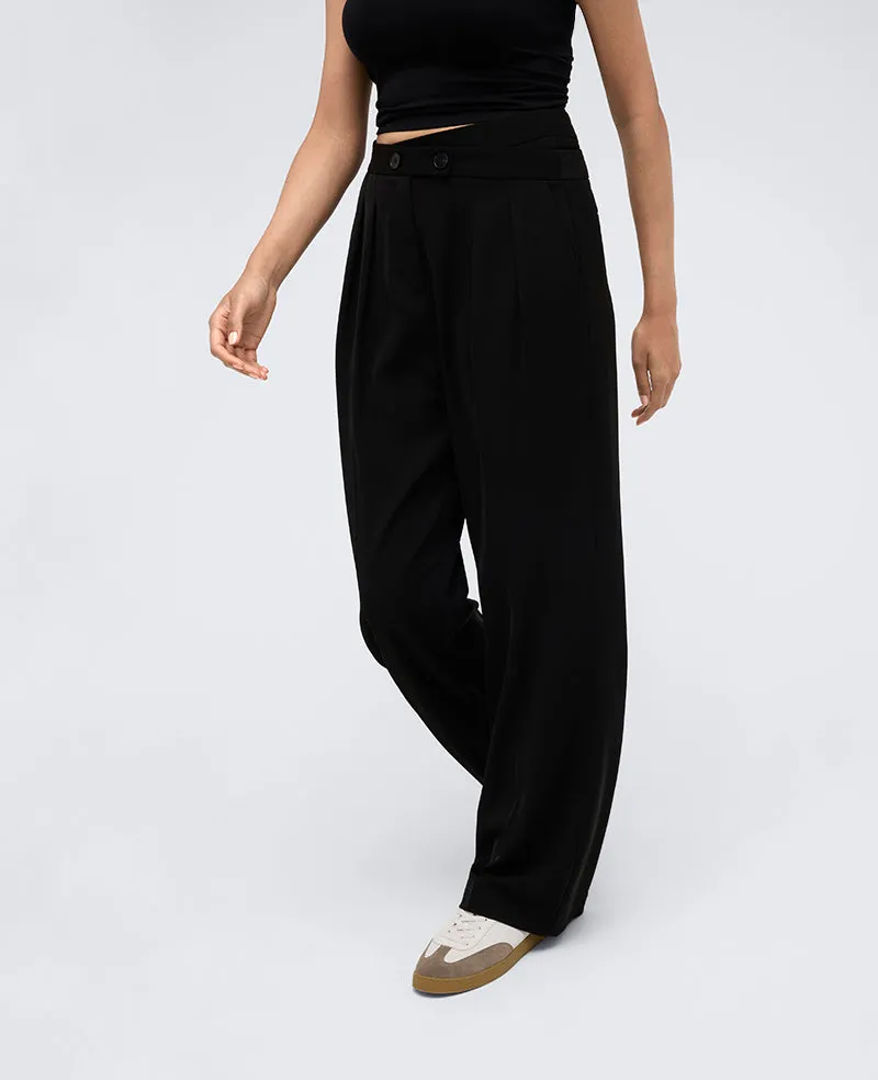Twill Crisscross Waistband Wide Leg Trouser sold by Kenneth Cole product image thumbnail 5