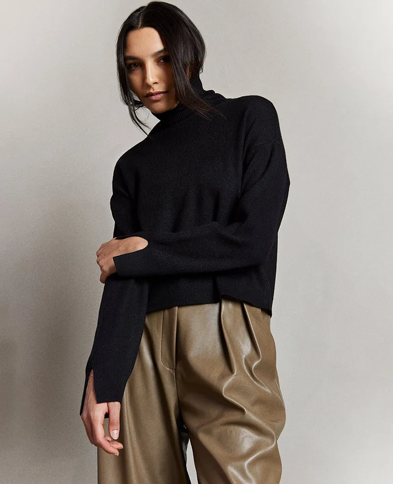 Ribbed Mock Neck Pullover Sweater sold by Kenneth Cole