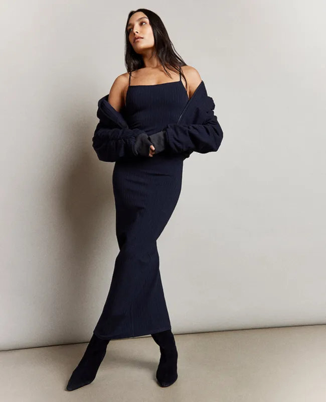 Pinstripe Maxi Slip Dress sold by Kenneth Cole