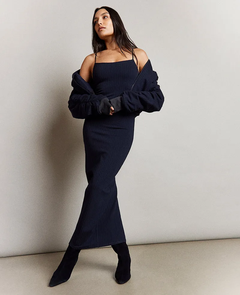 Pinstripe Maxi Slip Dress sold by Kenneth Cole