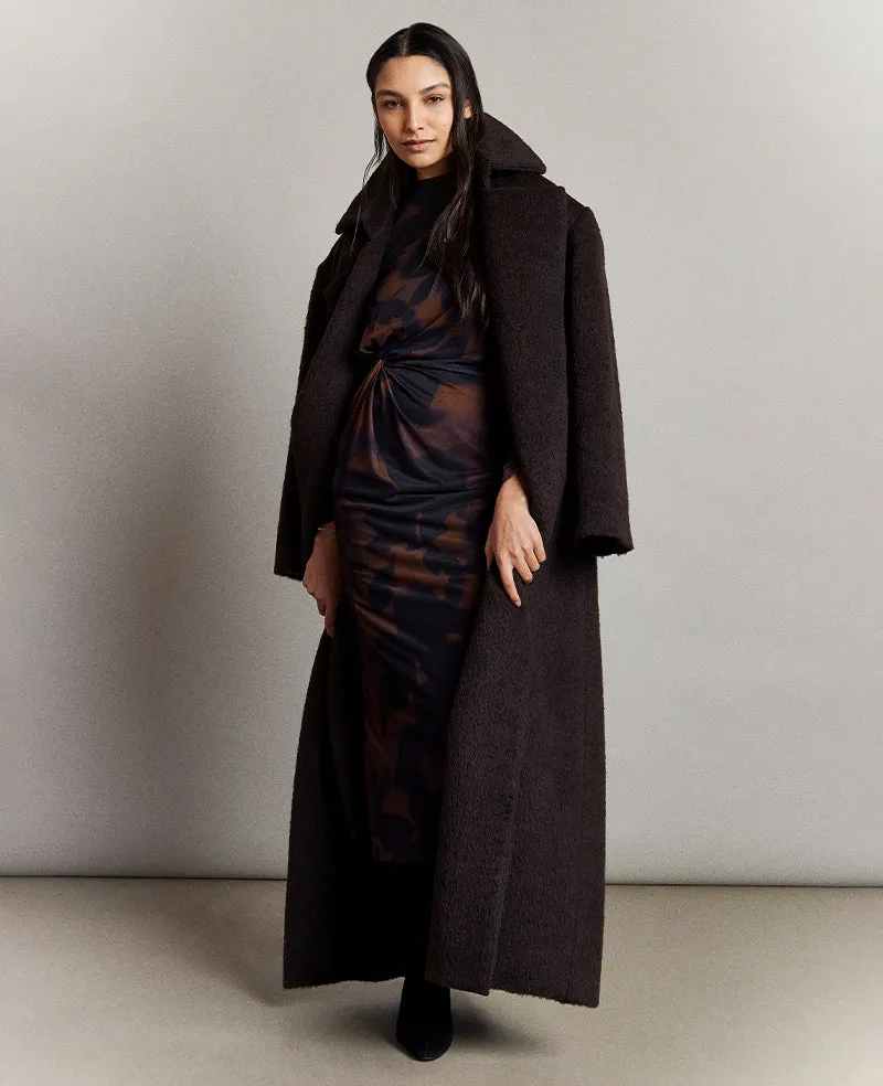 Mesh Knot Front Maxi Dress sold by Kenneth Cole