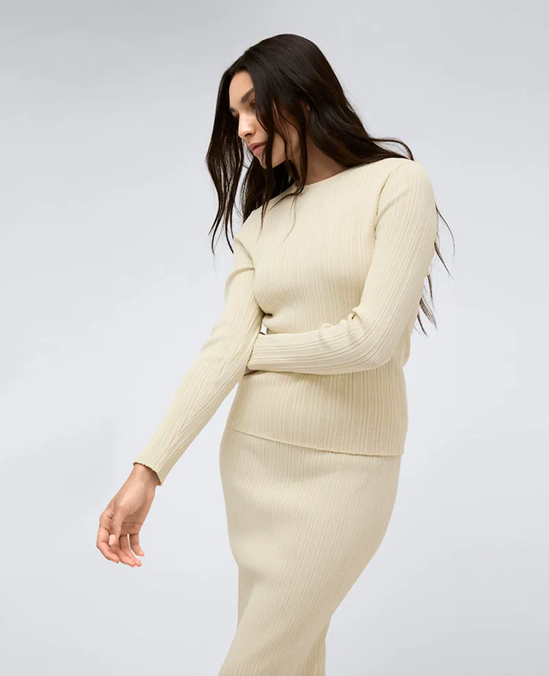 Fitted Ribbed Crew Neck Pullover Sweater sold by Kenneth Cole product image thumbnail 2