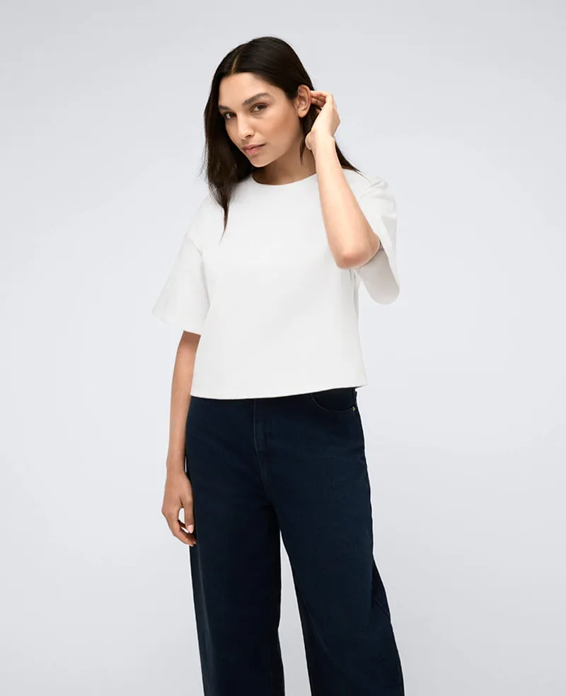 Cotton Cropped Tee sold by Kenneth Cole product image thumbnail 4