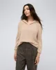 Collared Raglan Sleeve Pullover Blouse W/ Hood sold by Kenneth Cole
