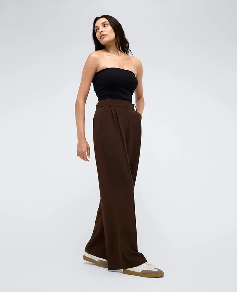 Twill High Rise Wide Leg Trouser sold by Kenneth Cole product image thumbnail 4