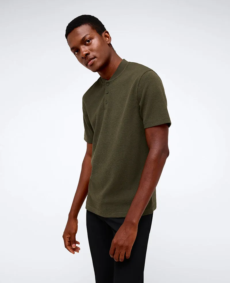 Performance Band-Collar Henley sold by Kenneth Cole product image thumbnail 3