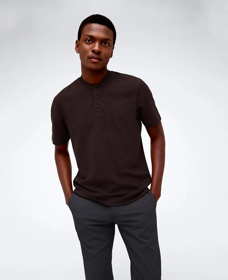 Performance Band-Collar Henley sold by Kenneth Cole