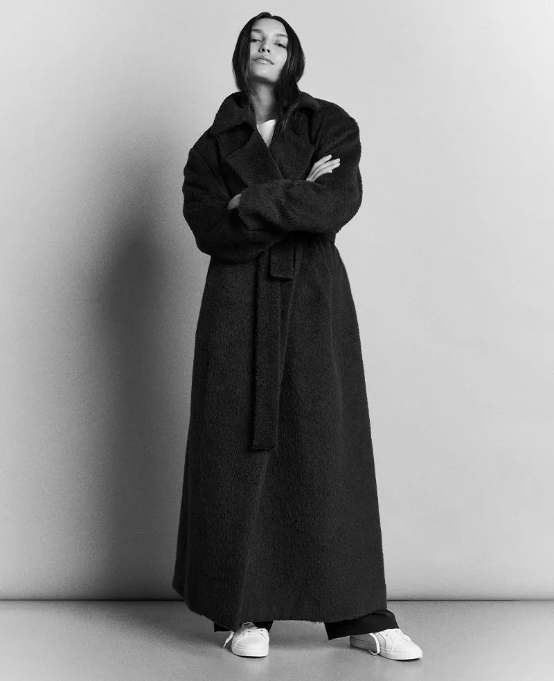 Brushed Wool Blend Belted Trench Coat sold by Kenneth Cole product image thumbnail 2