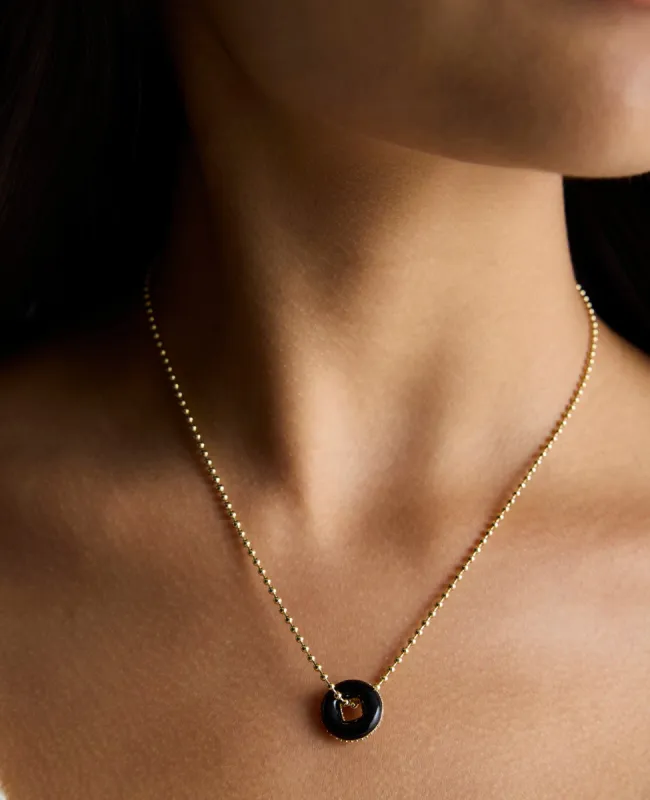 BONBONWHIMS Mental Health Coalition Charm Necklace - Black sold by Kenneth Cole