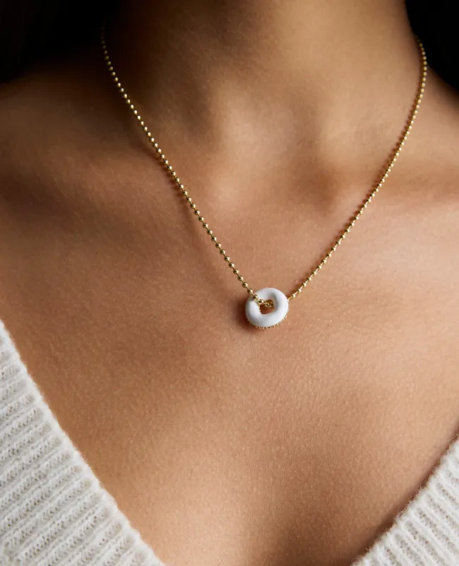 BONBONWHIMS Mental Health Coalition Charm Necklace - White sold by Kenneth Cole