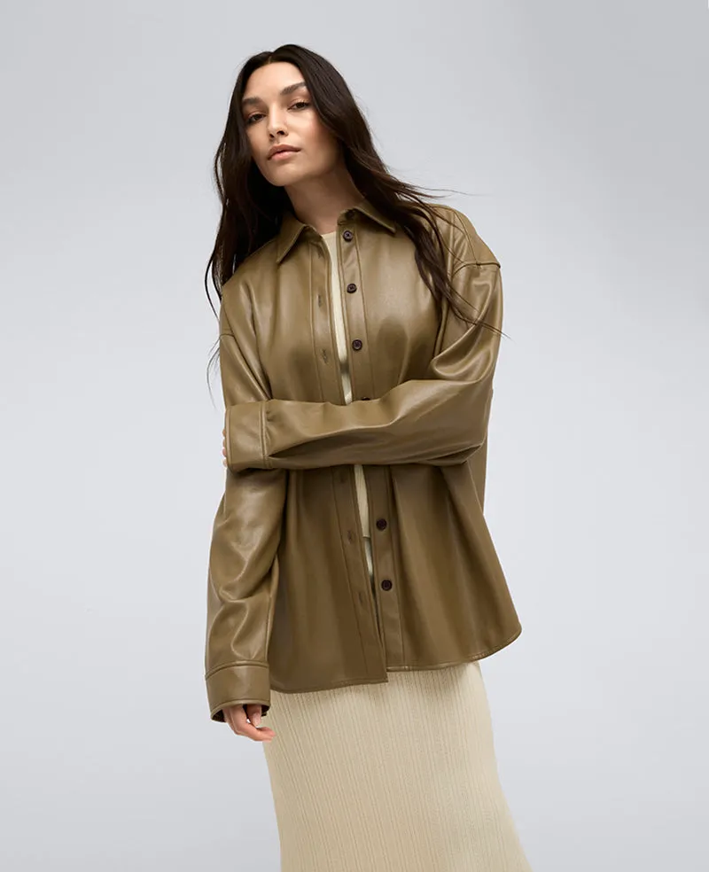 Vegan Leather Oversized Shacket sold by Kenneth Cole product image thumbnail 3