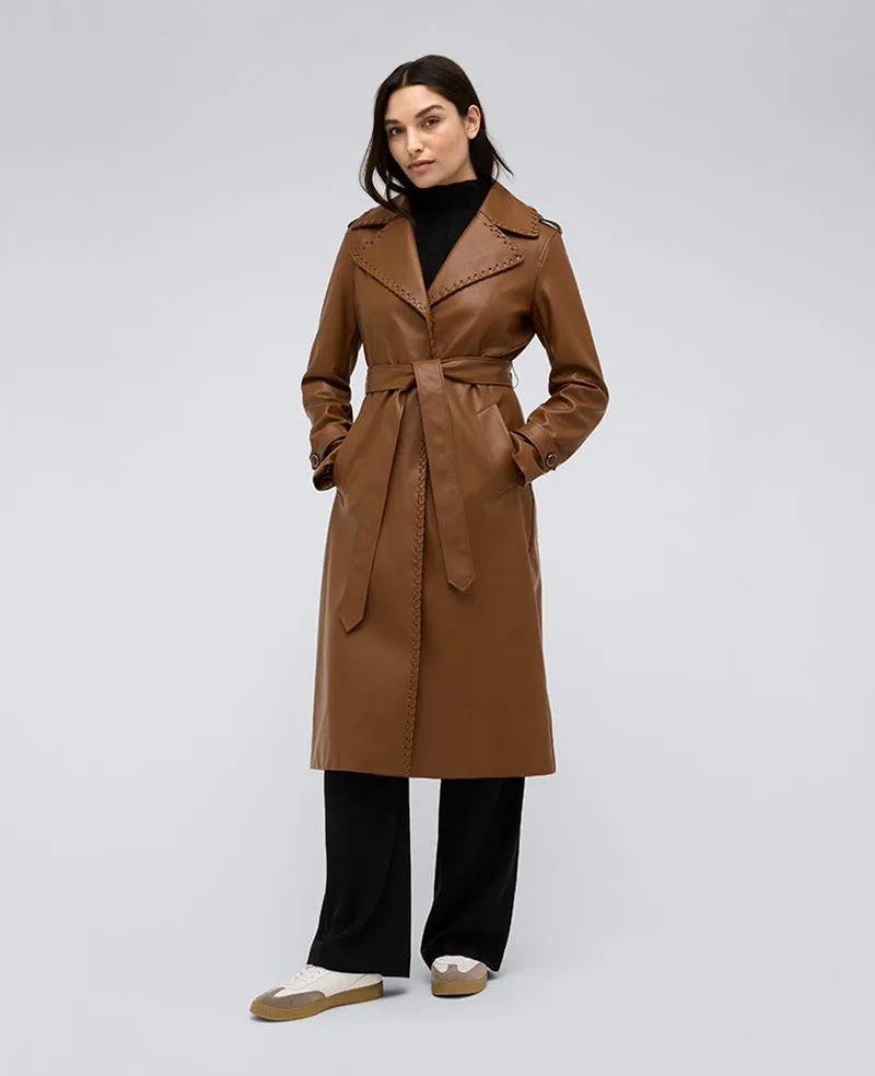 Faux Leather Belted Trench sold by Kenneth Cole product image thumbnail 4