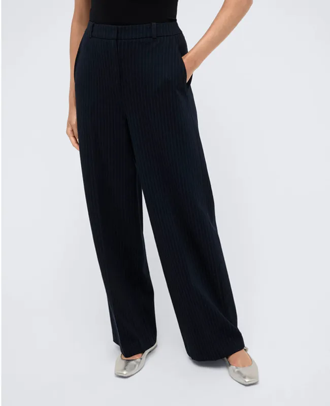 Pinstripe High Rise Wide Leg Trouser sold by Kenneth Cole