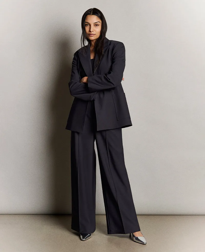 Twill Crisscross Waistband Wide Leg Trouser sold by Kenneth Cole product image thumbnail 4