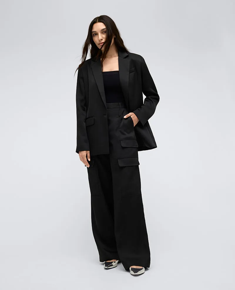 Satin High Rise Cargo Wide Leg Pant sold by Kenneth Cole product image thumbnail 2