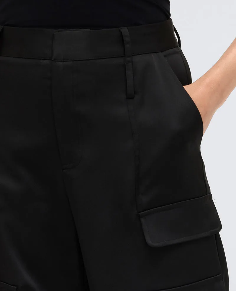 Satin High Rise Cargo Wide Leg Pant sold by Kenneth Cole product image thumbnail 3