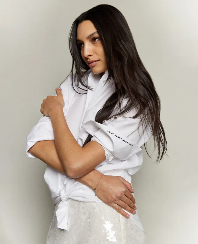 Oversized Boyfriend Button Front Shirt sold by Kenneth Cole