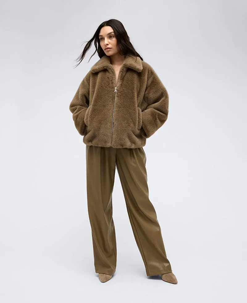 Faux Fur Zip Front Jacket sold by Kenneth Cole product image thumbnail 3