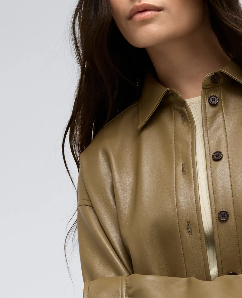 Vegan Leather Oversized Shacket sold by Kenneth Cole product image thumbnail 5