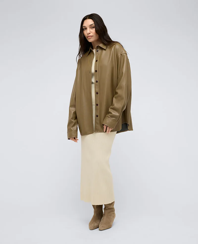 Vegan Leather Oversized Shacket sold by Kenneth Cole product image thumbnail 4