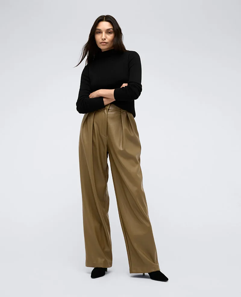 Faux Leather High Rise Wide Leg Trouser sold by Kenneth Cole product image thumbnail 5