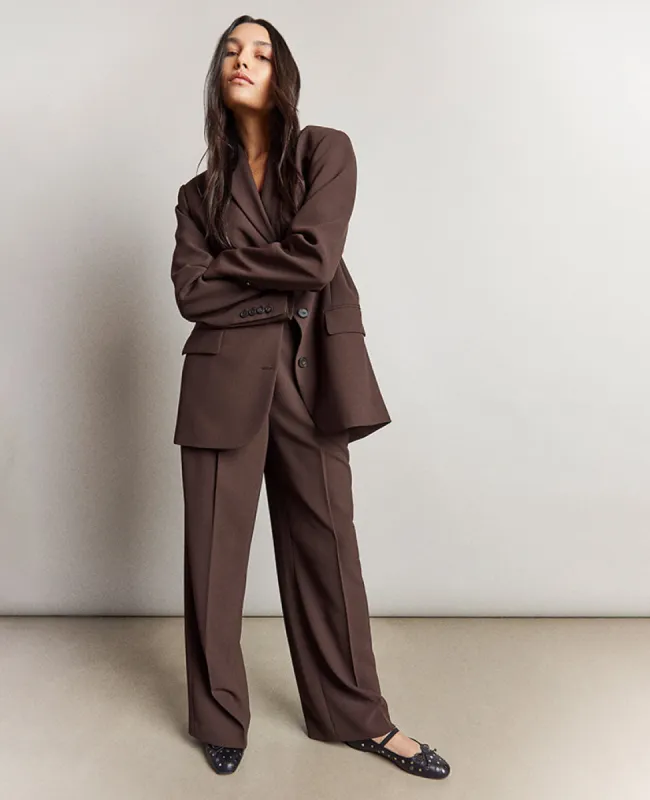 Twill High Rise Wide Leg Trouser sold by Kenneth Cole