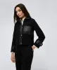 Vegan Leather And Wool Cropped Moto Jacket sold by Kenneth Cole